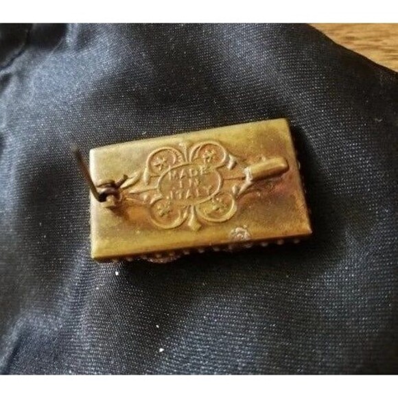 VTG Venetian Micro mosaic pin ITALY 1910-1930 Glass Art Brooch Antique Chic - Picture 2 of 12